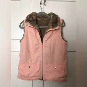 Pink furry Vest